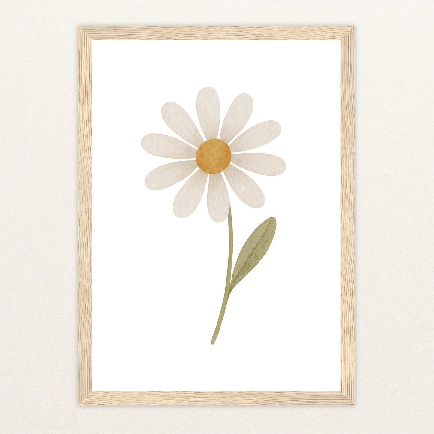 Gänseblümchen Poster mit Holzrahmen von tinylearner
