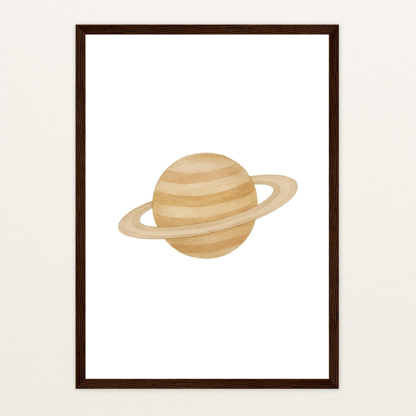 Saturn Poster mit Holzrahmen von tinylearner