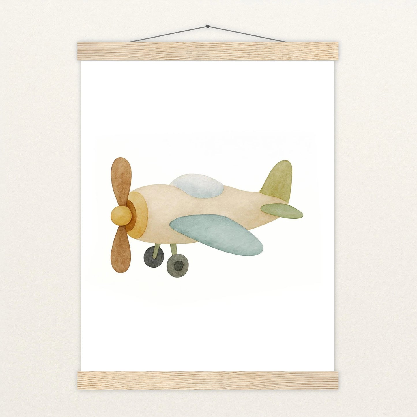 Propellerflugzeug Poster mit Leisten von tinylearner