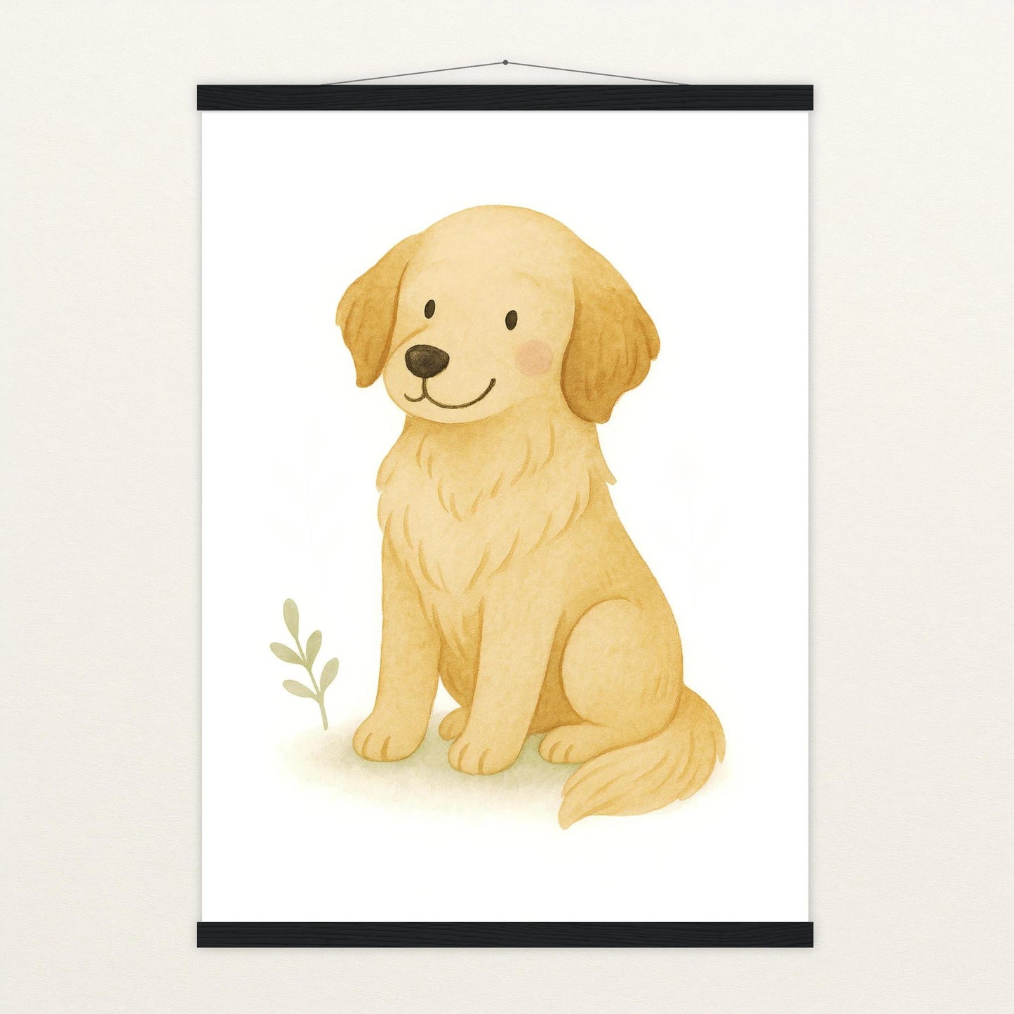 Hugo der Hund Poster mit Leisten von tinylearner