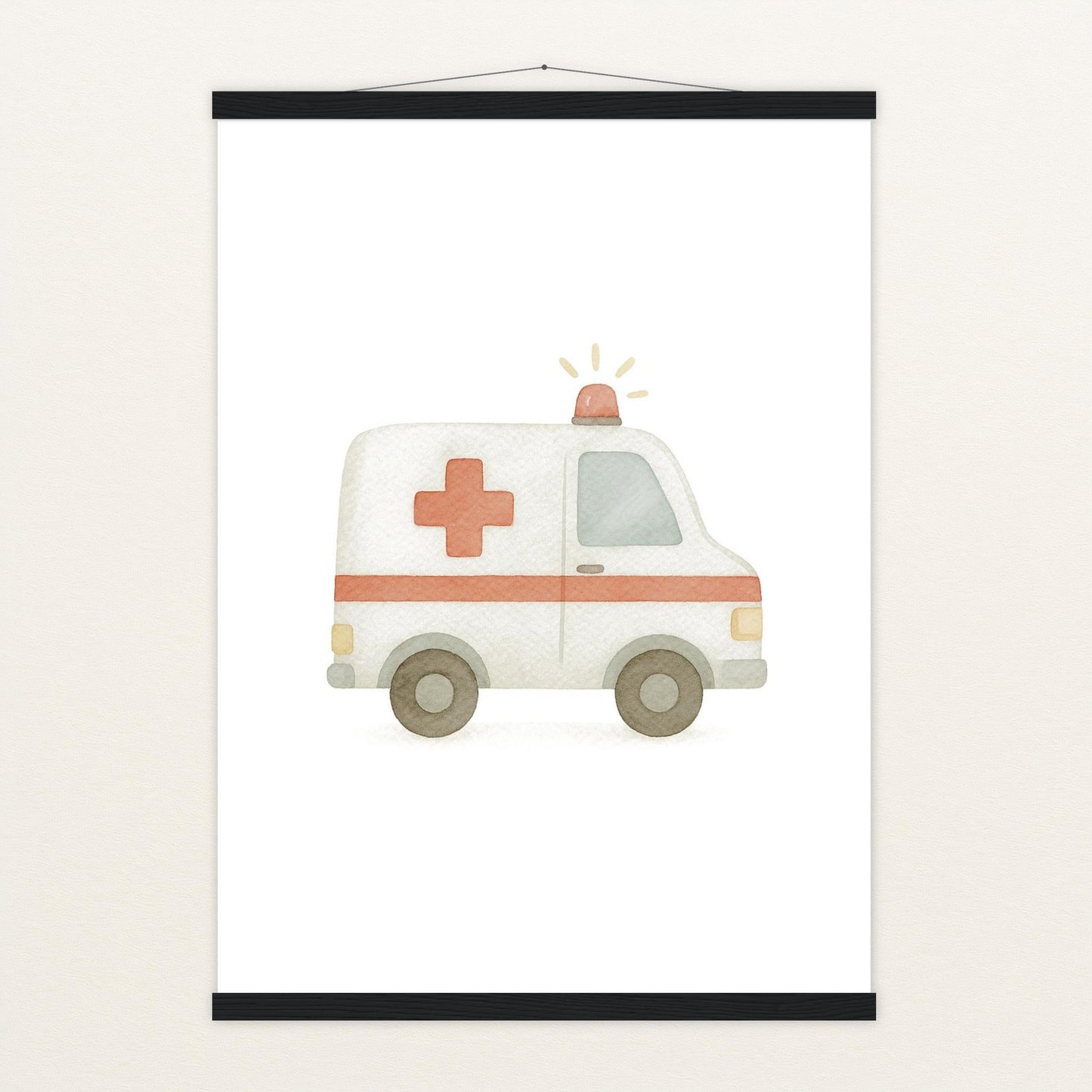 Krankenwagen Poster mit Leisten von tinylearner