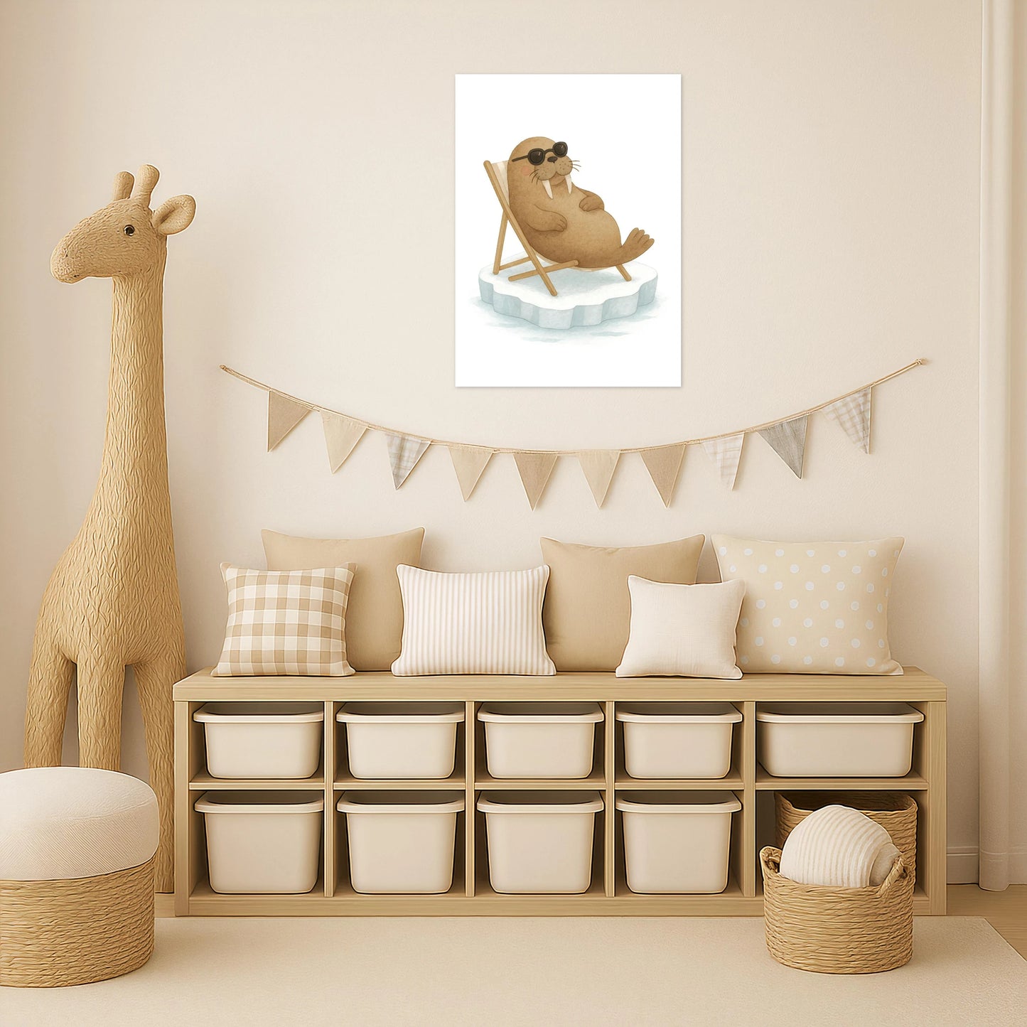 Wally das Walross - Motiv: "Liegestuhl" Poster von tinylearner