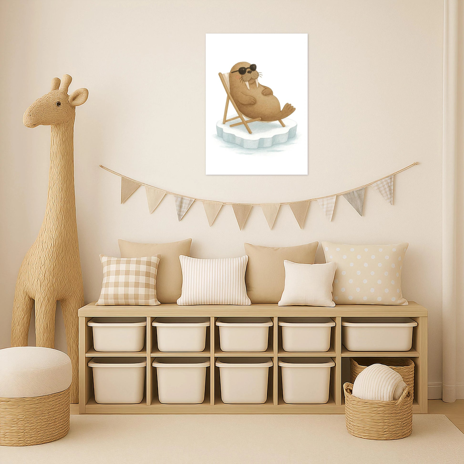 Wally das Walross - Motiv: "Liegestuhl" Poster von tinylearner