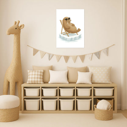 Wally das Walross - Motiv: "Liegestuhl" Poster von tinylearner