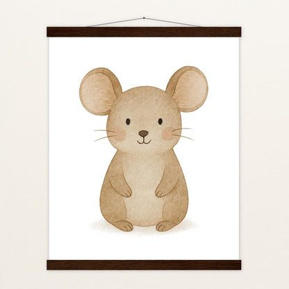 Mimi die Maus Poster mit Leisten von tinylearner