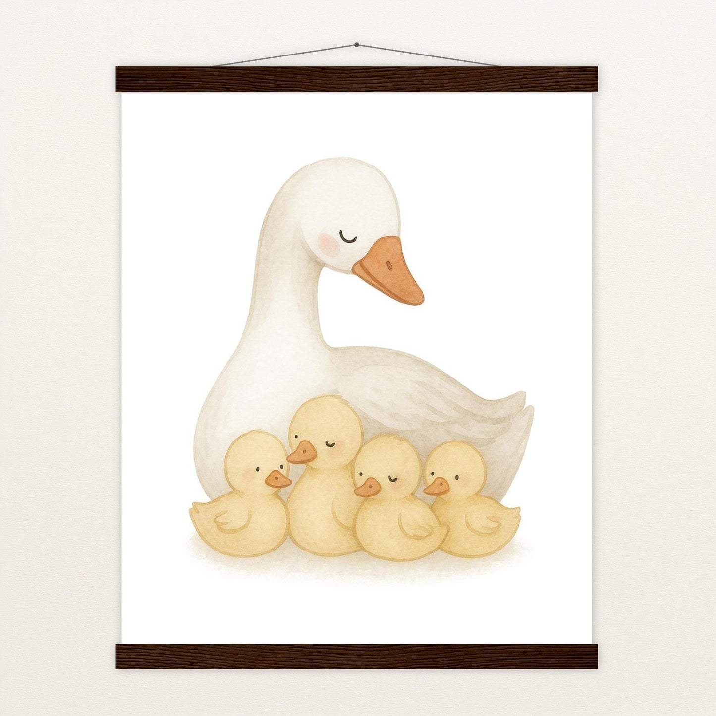 Gusi die Gans - Motiv: "Familie" Poster mit Leisten von tinylearner