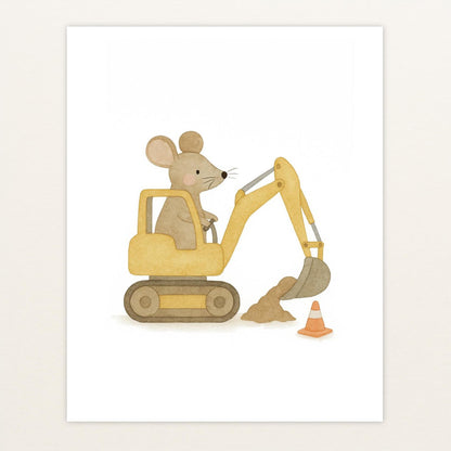 Mimi die Maus - Motiv: "Bagger" Poster von tinylearner