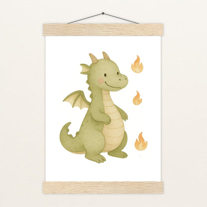 Drax der Drache Poster mit Leisten von tinylearner