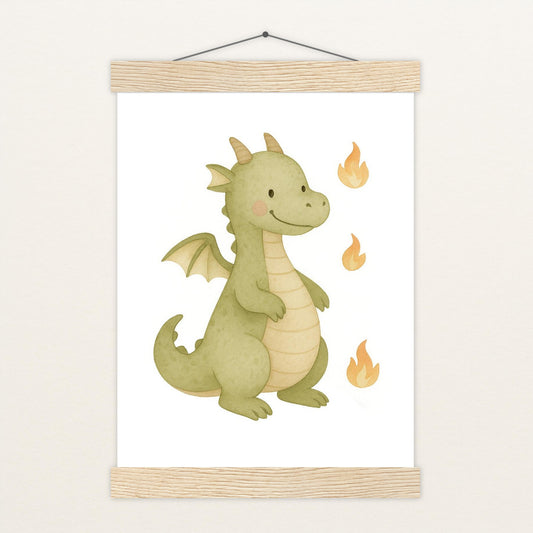 Drax der Drache Poster mit Leisten von tinylearner