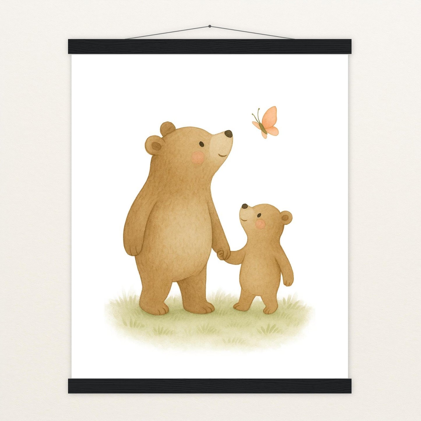 Balu der Bär - Motiv: "Schmetterling" Poster mit Leisten von tinylearner