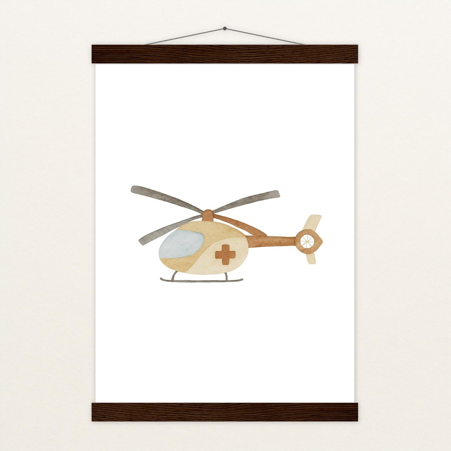 Rettungshubschrauber Poster mit Leisten von tinylearner