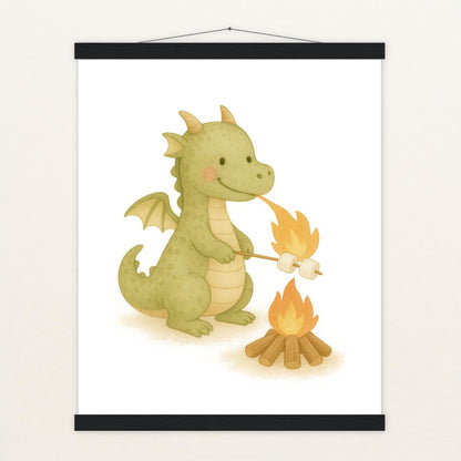 Drax der Drache - Motiv: "Marshmallows" Poster mit Leisten von tinylearner