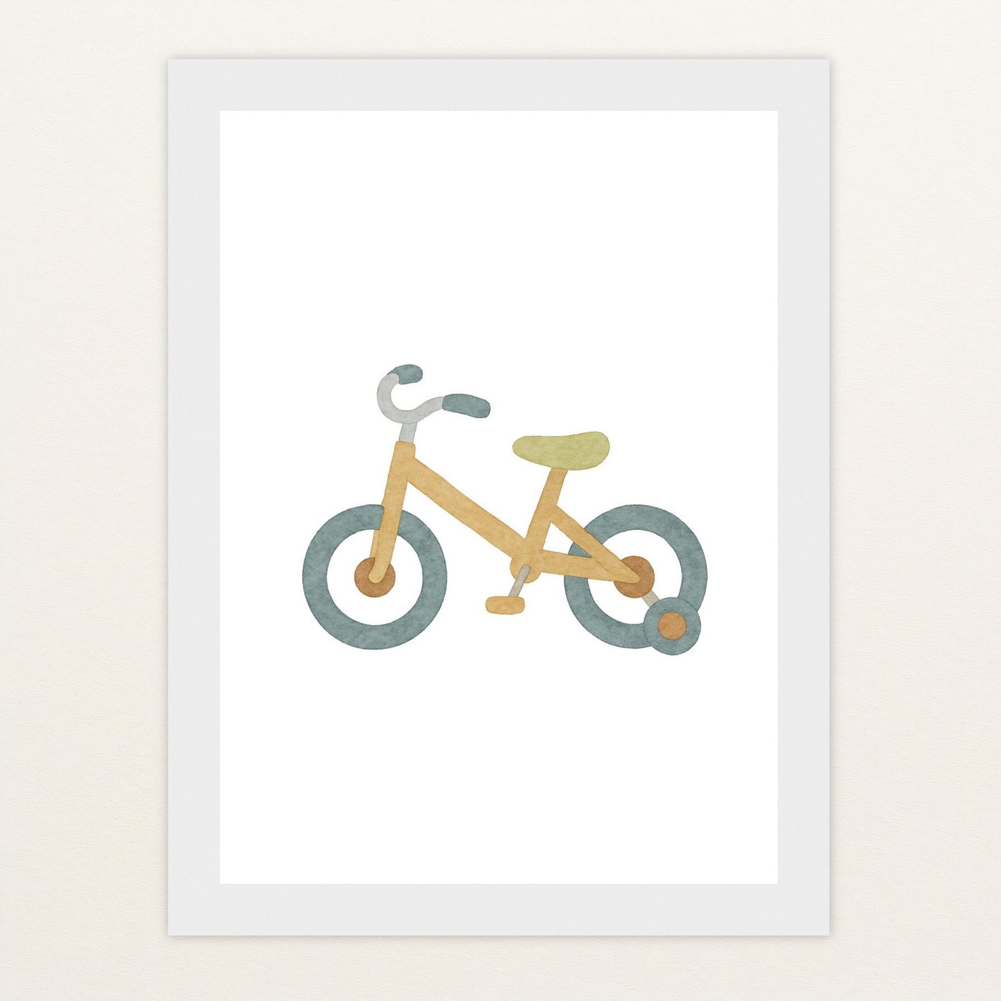 Fahrrad Poster mit Holzrahmen von tinylearner