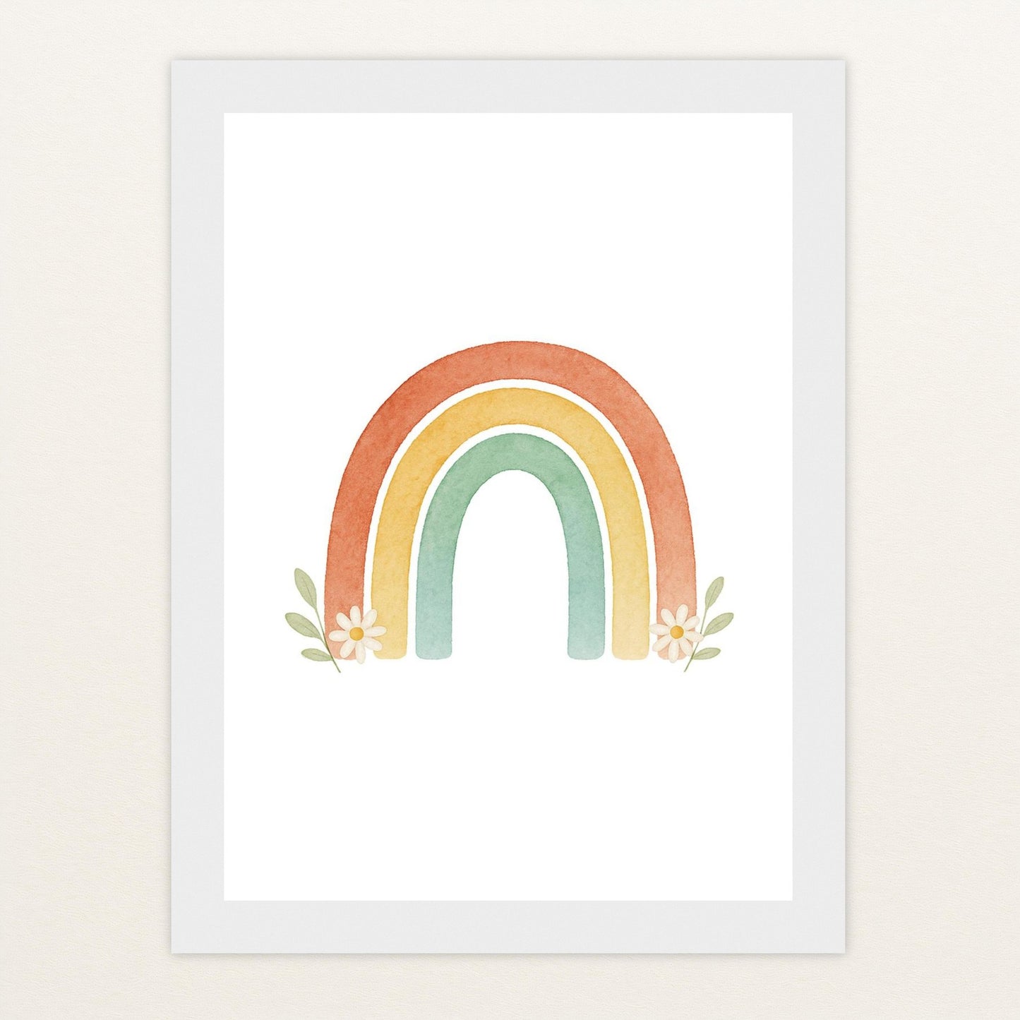 Regenbogen Poster mit Holzrahmen von tinylearner