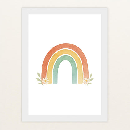 Regenbogen Poster mit Holzrahmen von tinylearner