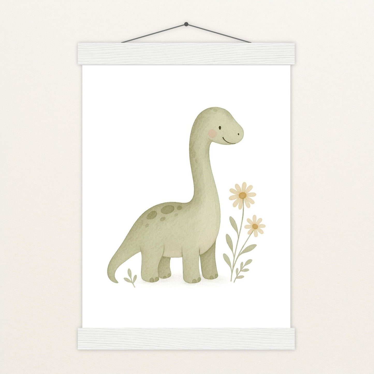 Dinosaurier Brachiosaurus Poster mit Leisten von tinylearner
