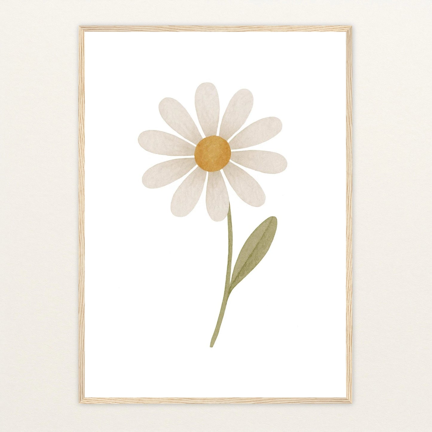 Gänseblümchen Poster mit Holzrahmen von tinylearner