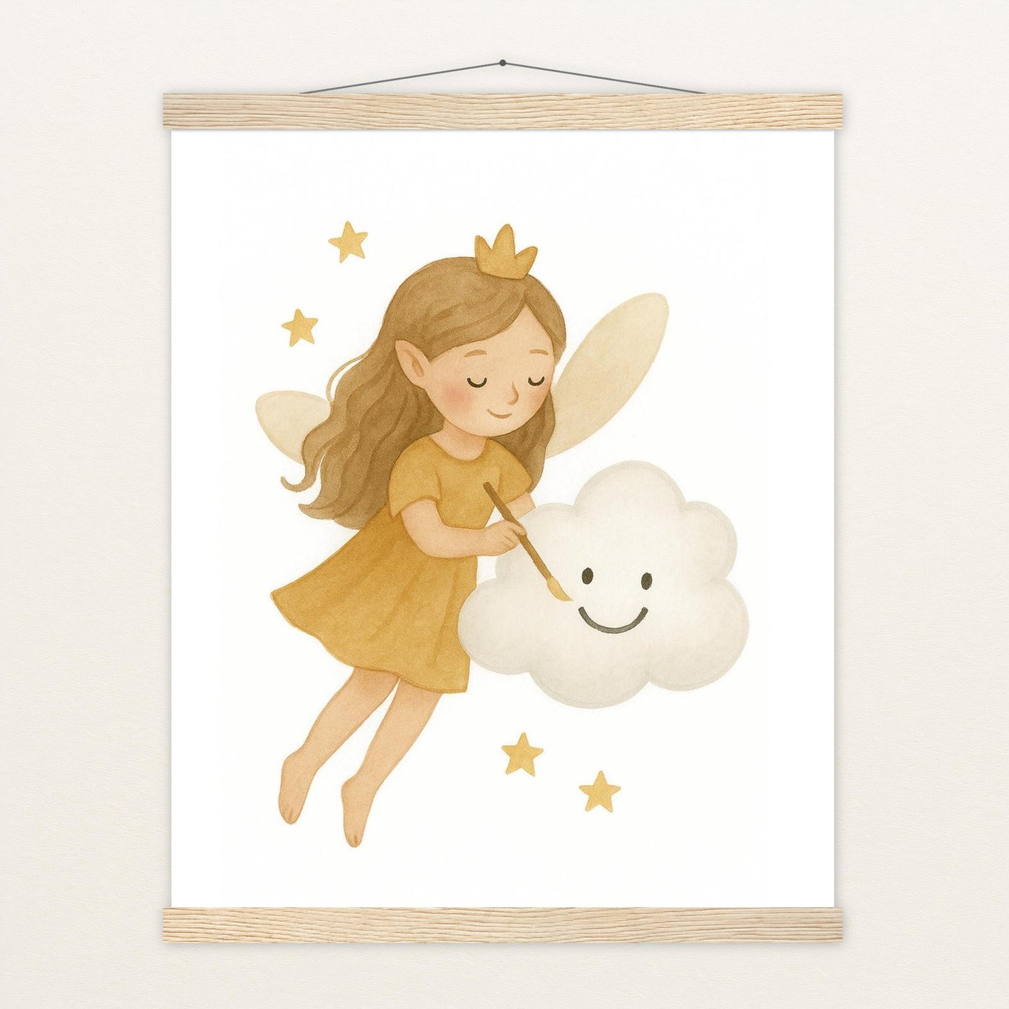 Fina die Fee - Motiv: "Wolke" Poster mit Leisten von tinylearner