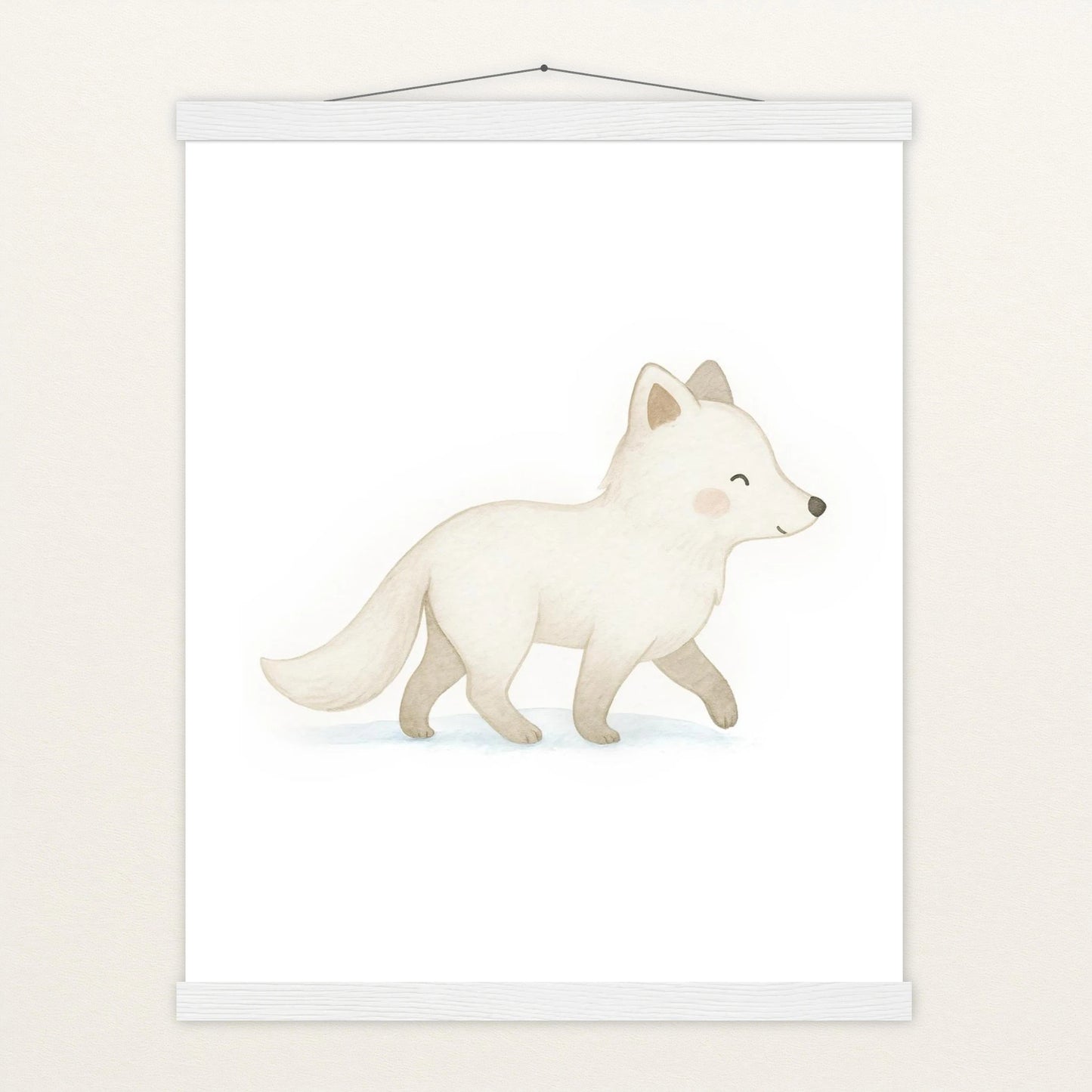 Pino der Polarfuchs Poster mit Leisten von tinylearner