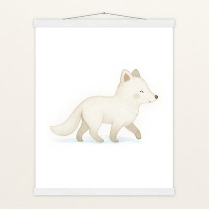 Pino der Polarfuchs Poster mit Leisten von tinylearner