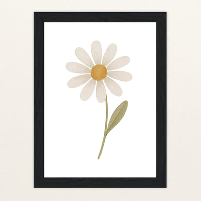 Gänseblümchen Poster mit Holzrahmen von tinylearner