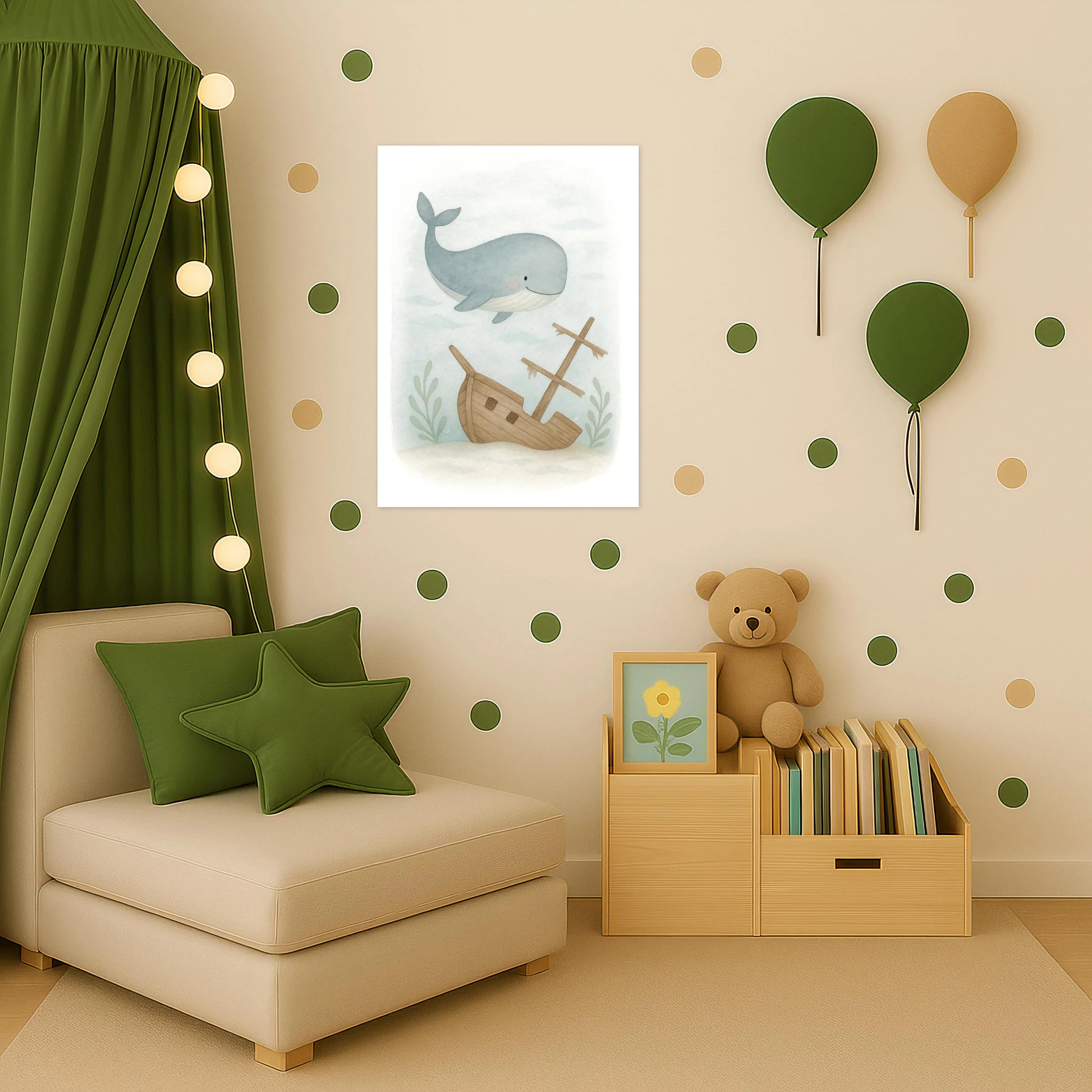 Willi der Wal - Motiv: "Schiffswrack" Poster von tinylearner