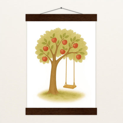 Apfelbaum Poster mit Leisten von tinylearner