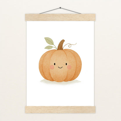 Gemüse: Kürbis Poster mit Leisten von tinylearner