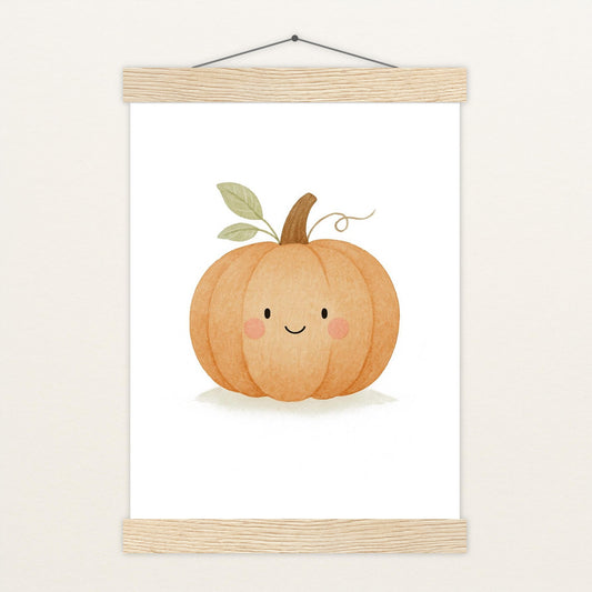 Gemüse: Kürbis Poster mit Leisten von tinylearner
