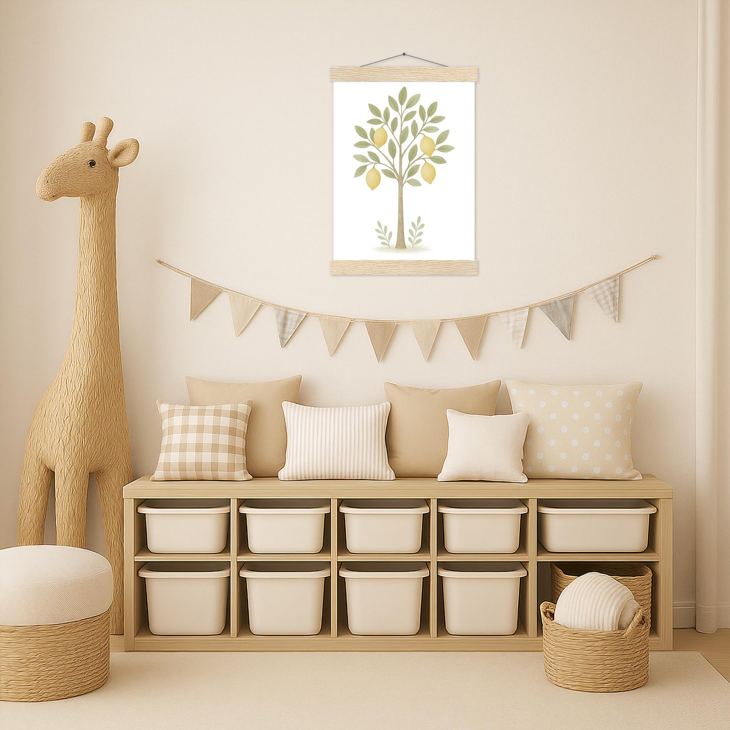 Zitronenbaum Poster mit Leisten von tinylearner