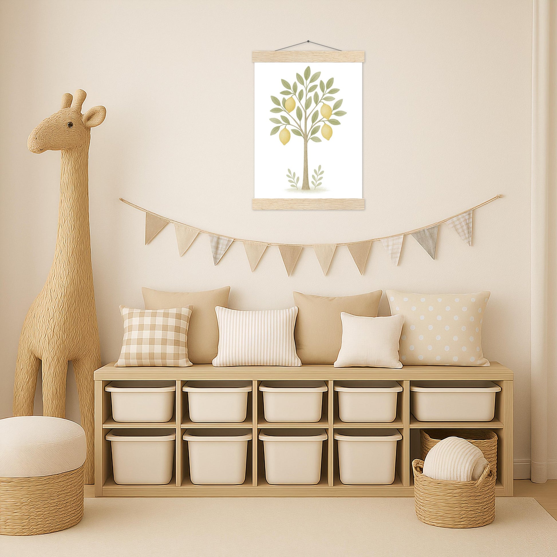 Zitronenbaum Poster mit Leisten von tinylearner