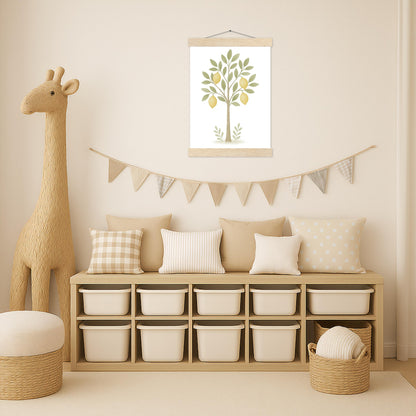 Zitronenbaum Poster mit Leisten von tinylearner