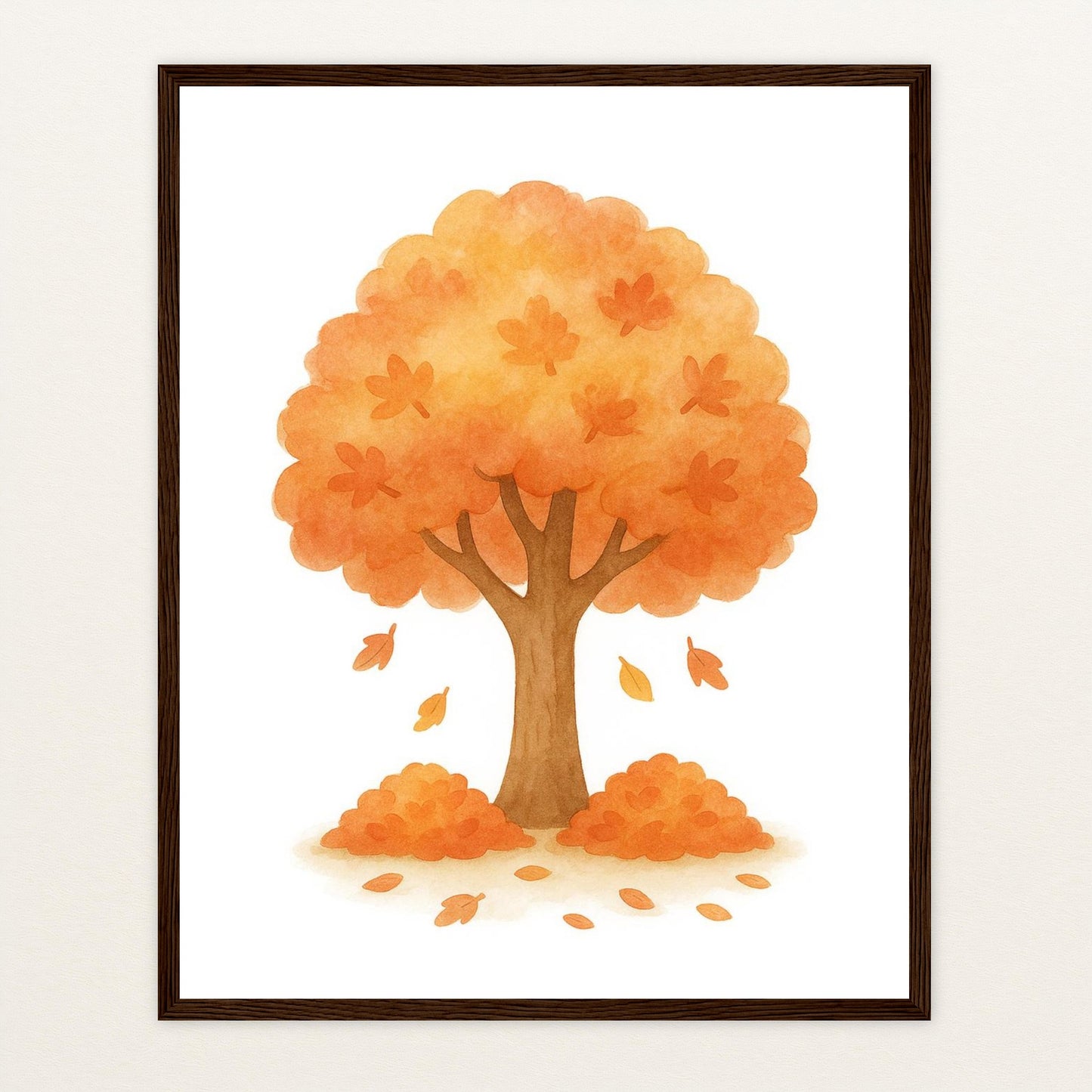 Ahornbaum Poster mit Holzrahmen von tinylearner