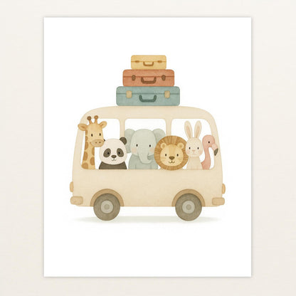Tierfreunde - Motiv: "Reisebus" Poster von tinylearner