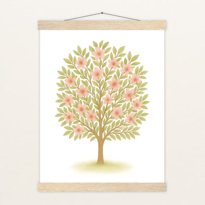 Kirschbaum Poster mit Leisten von tinylearner