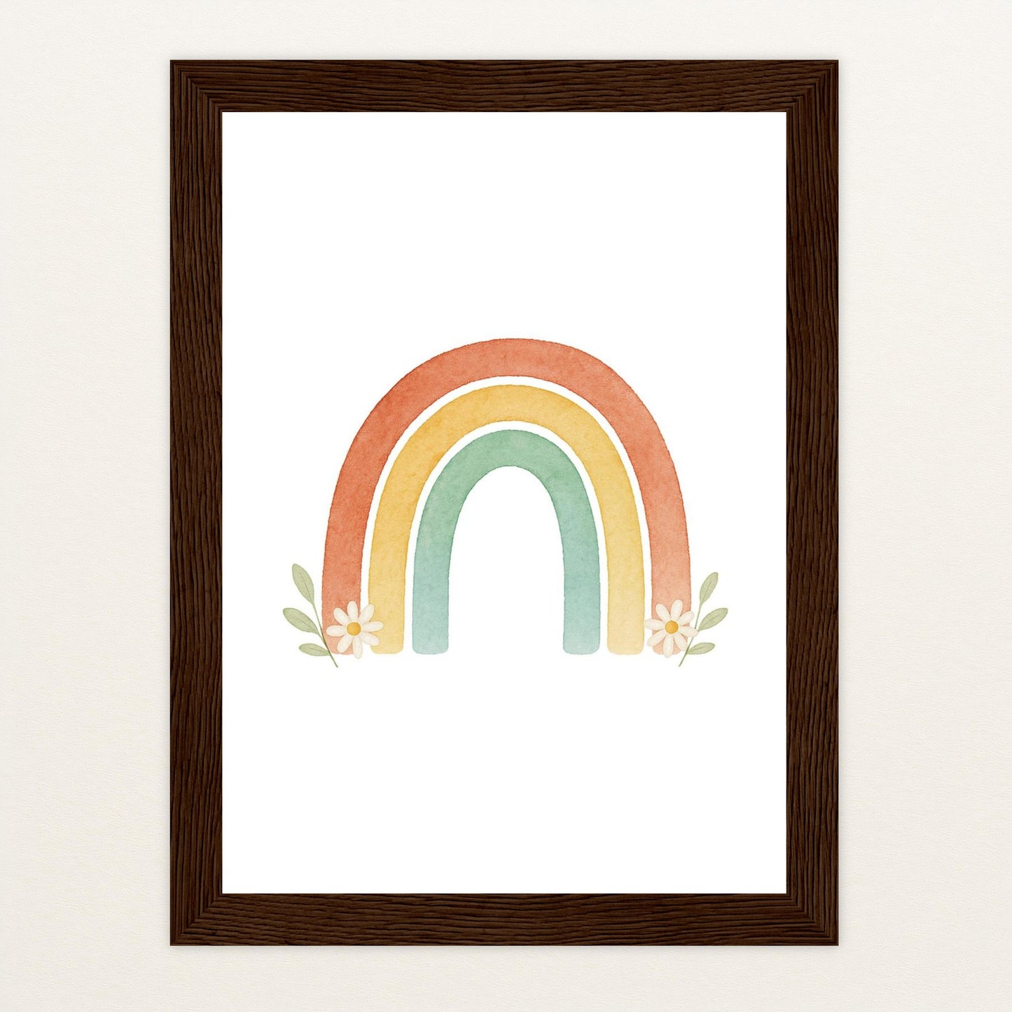 Regenbogen Poster mit Holzrahmen von tinylearner