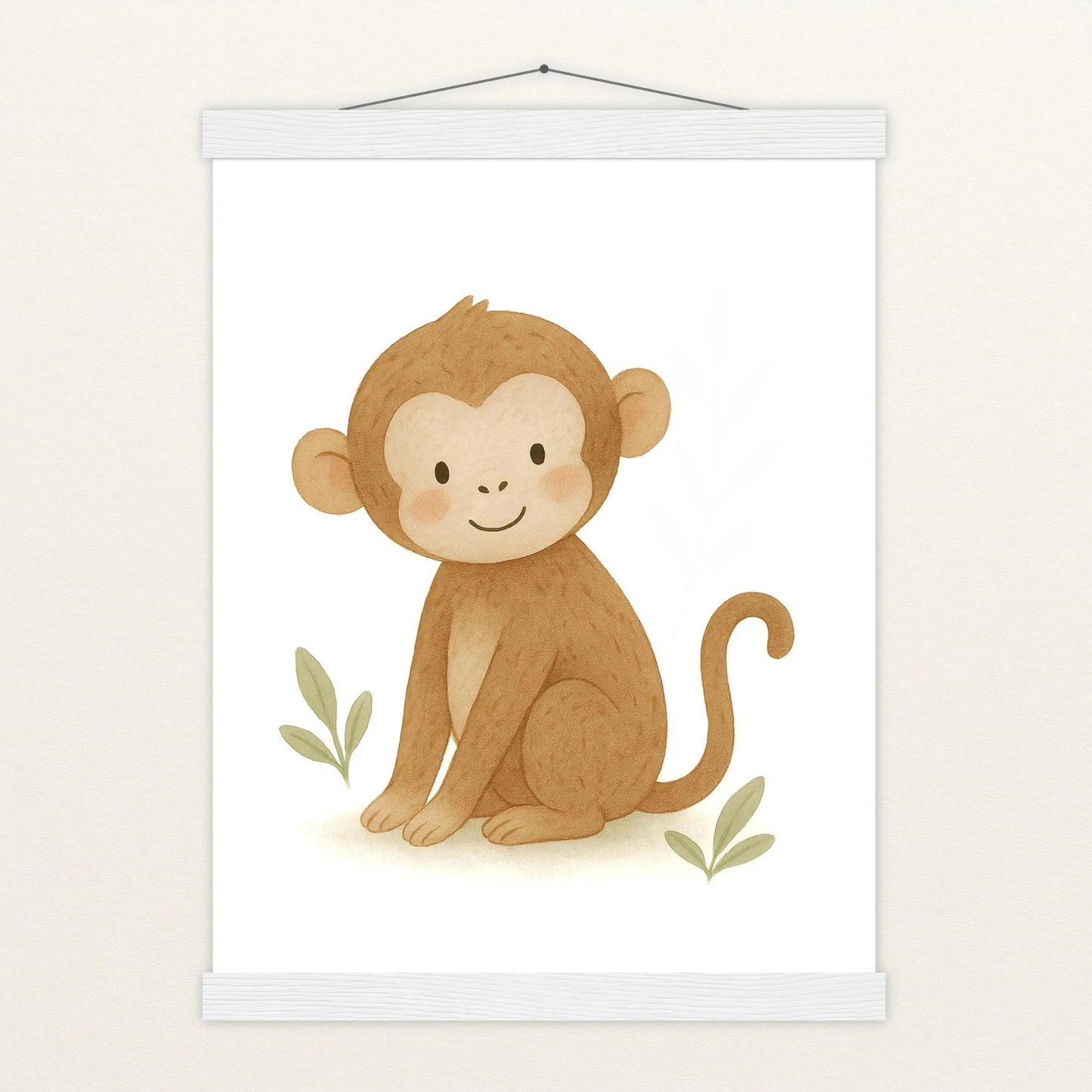 Aki der Affe Poster mit Leisten von tinylearner