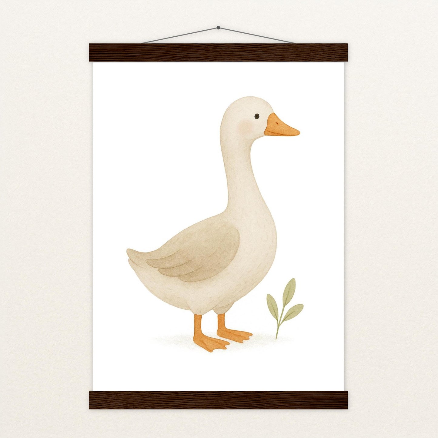 Gusi die Gans Poster mit Leisten von tinylearner