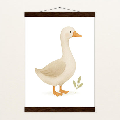 Gusi die Gans Poster mit Leisten von tinylearner