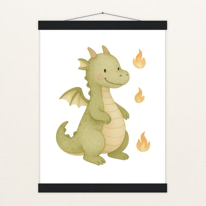 Drax der Drache Poster mit Leisten von tinylearner
