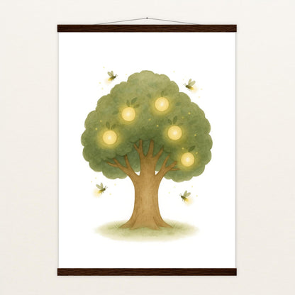 Leuchtbaum Poster mit Leisten von tinylearner