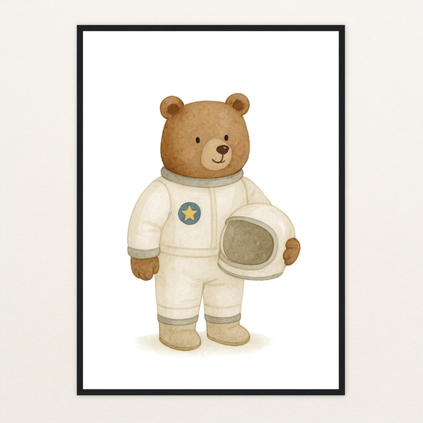 Balu der Bär - Motiv: "Astronaut" Poster mit Holzrahmen von tinylearner