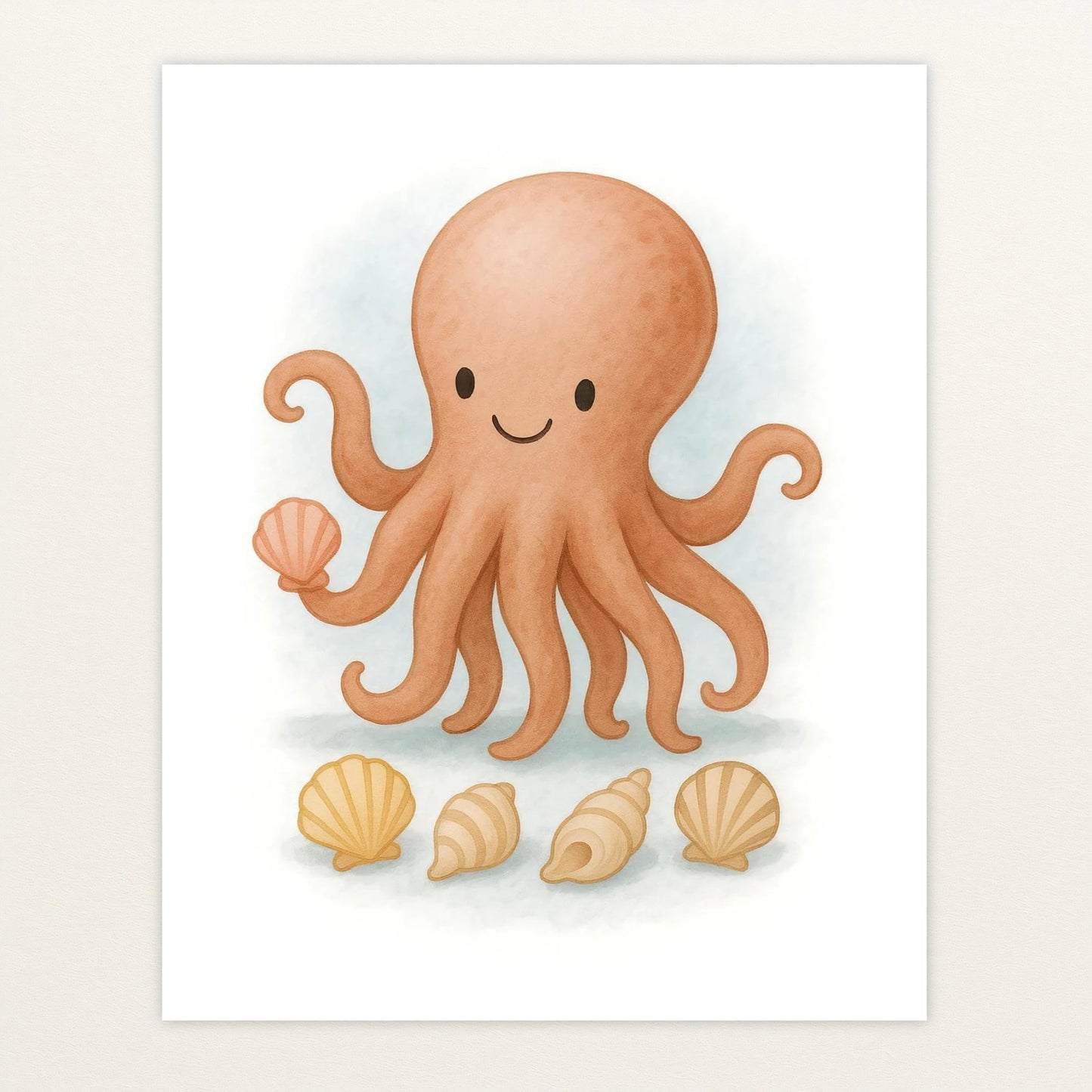 Tilli der Tintenfisch - Motiv: "Muscheln" Poster von tinylearner