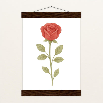Rose Poster mit Leisten von tinylearner