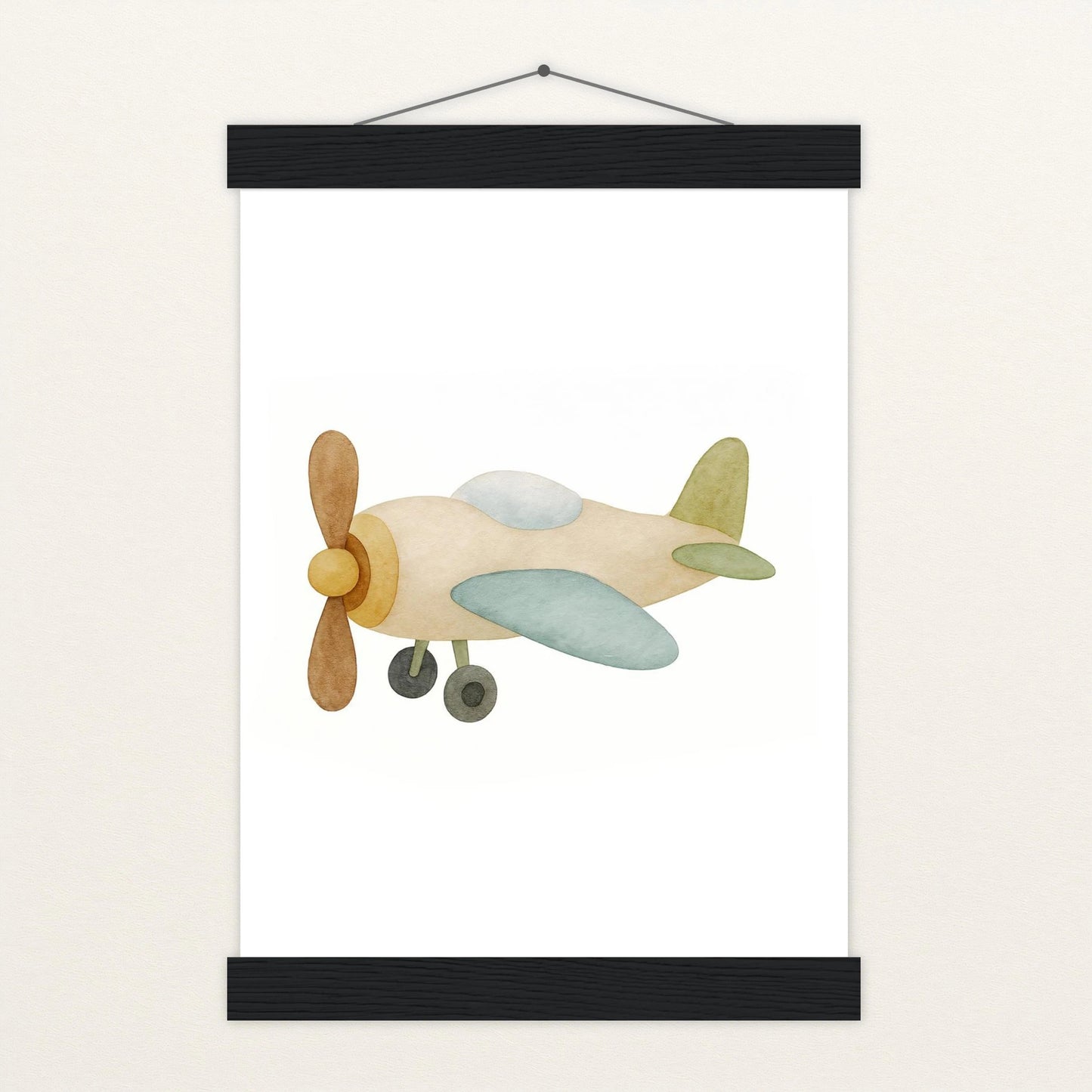 Propellerflugzeug Poster mit Leisten von tinylearner