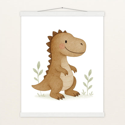 Dinosaurier T-Rex Poster mit Leisten von tinylearner