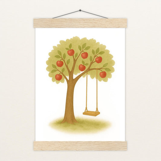 Apfelbaum Poster mit Leisten von tinylearner