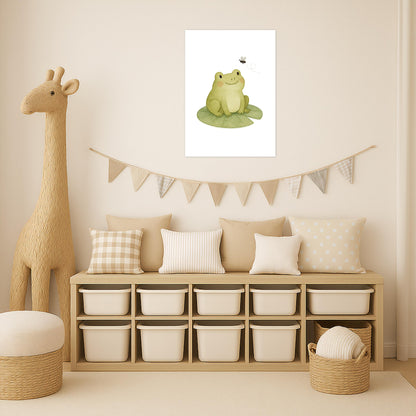 Flocke der Frosch - Motiv: "Fliege" Poster von tinylearner