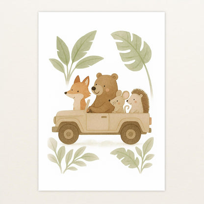 Tierfreunde - Motiv: "Safari" Poster von tinylearner