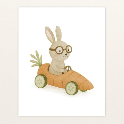Holly der Hase - Motiv: "Rennmöhre" Poster von tinylearner